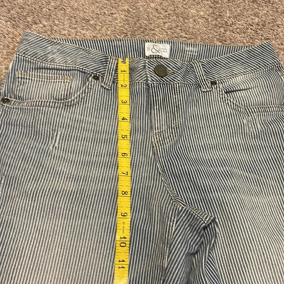 NWT S&CO. Macy’s Pin Striped Skinny Low Rise Denim Jeans 6 - Picture 5 of 16
